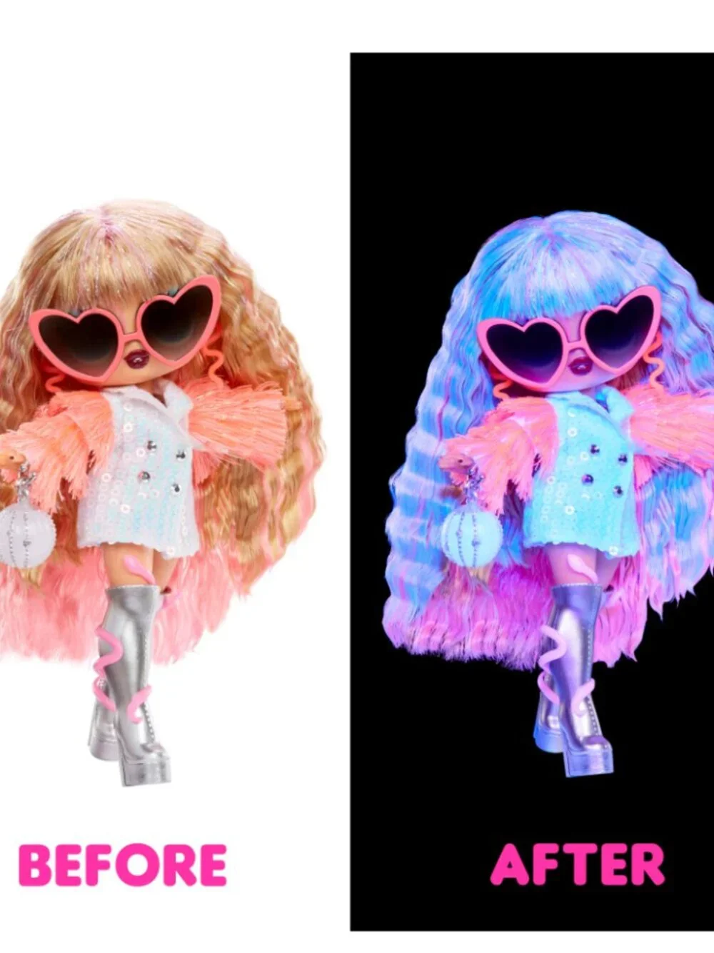 NEW LOL Surprise Tweens Neon Pop Stars Thea Stars Fashion Doll UV Glow Light